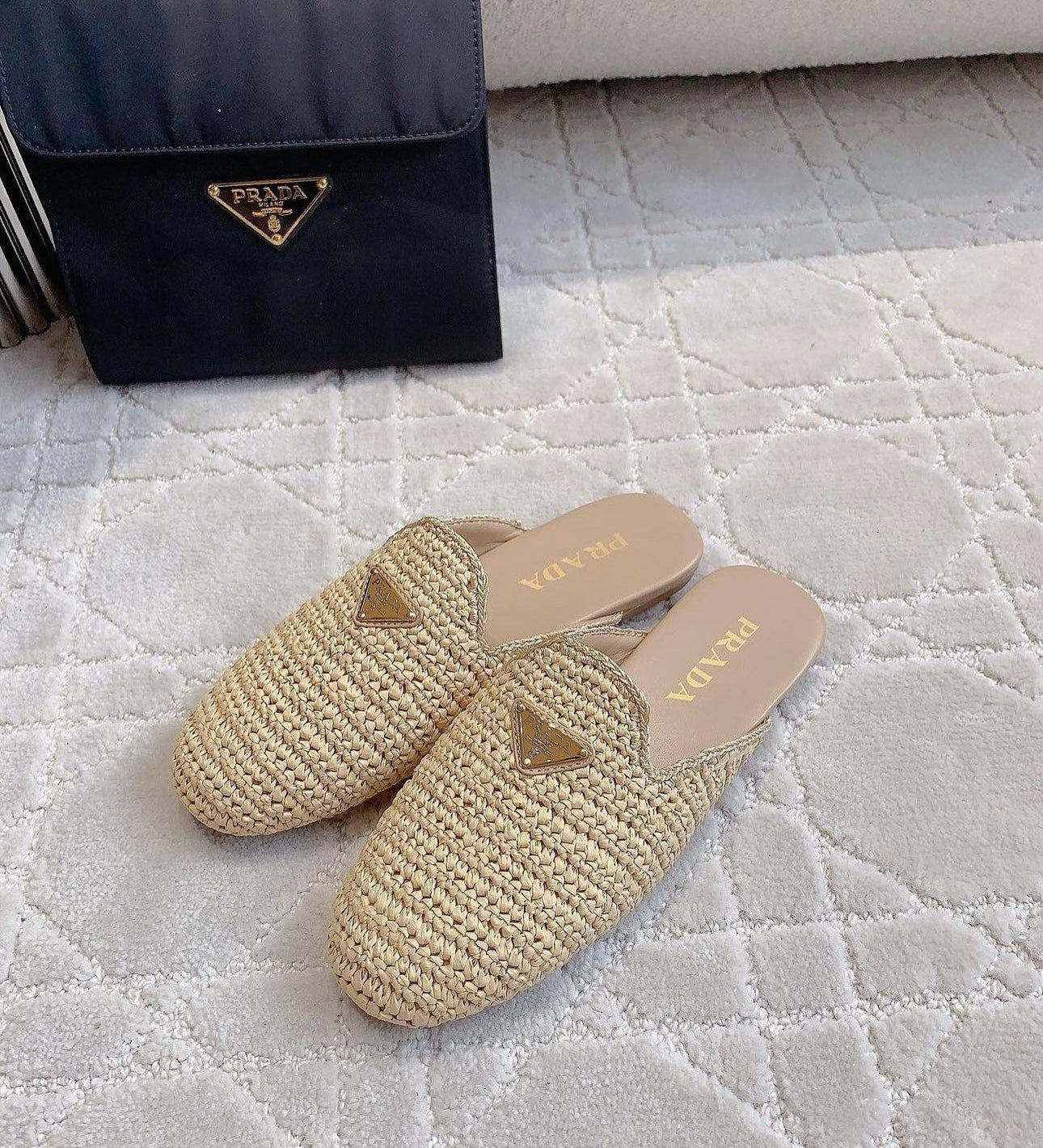 Raffia Slippers
