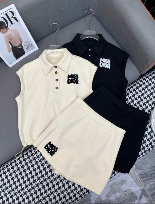 Cream skort co-ord