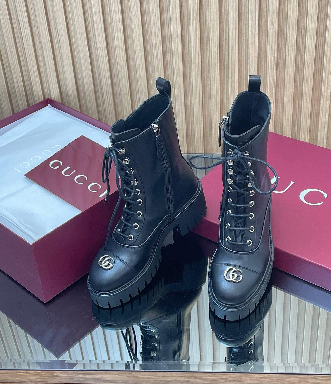 GG Leather Boots
