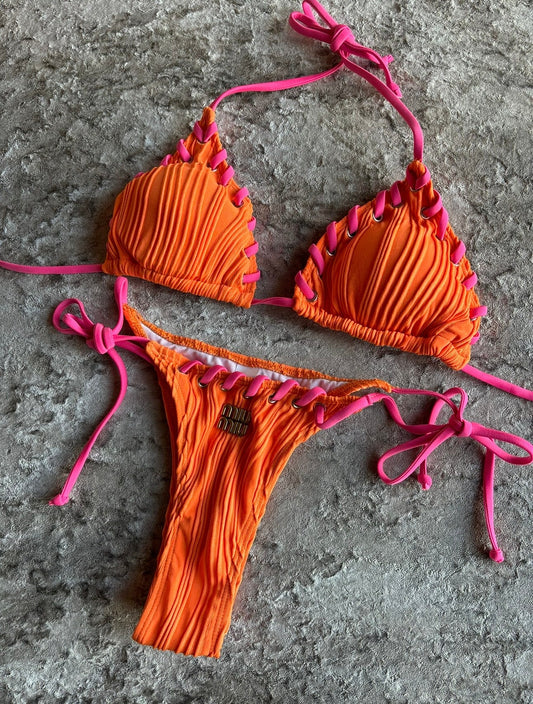 Orange & pink bikini