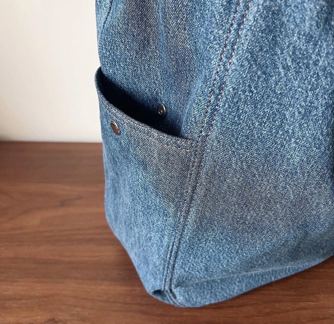 Large Denim Cabas Shopper