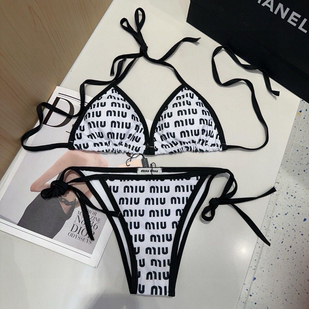White and black bikini