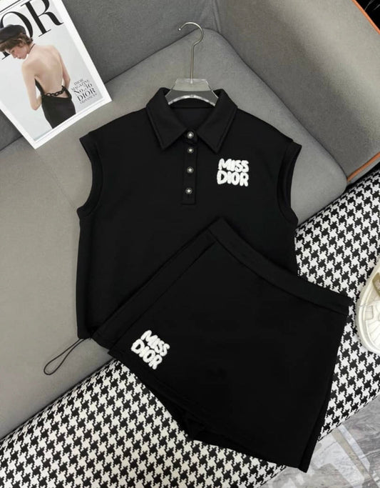 Black skort co-ord