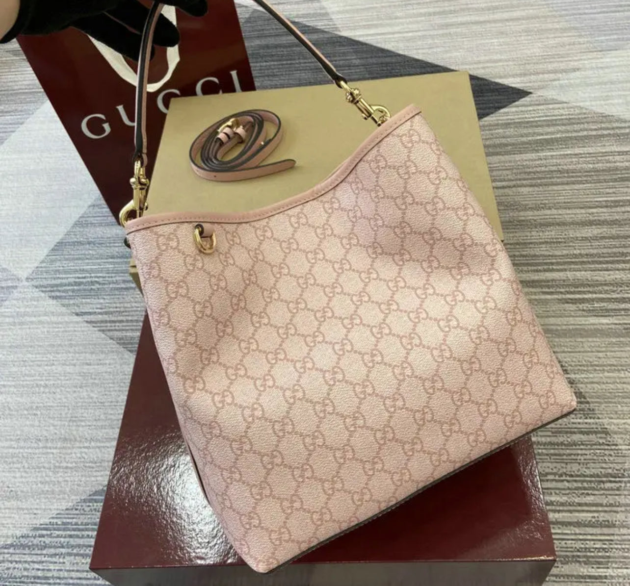 Emblem Bucket Bag