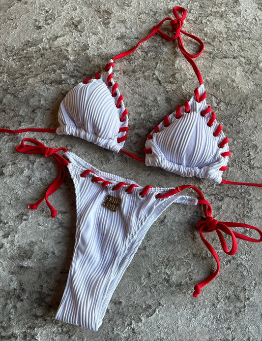 White & red bikini