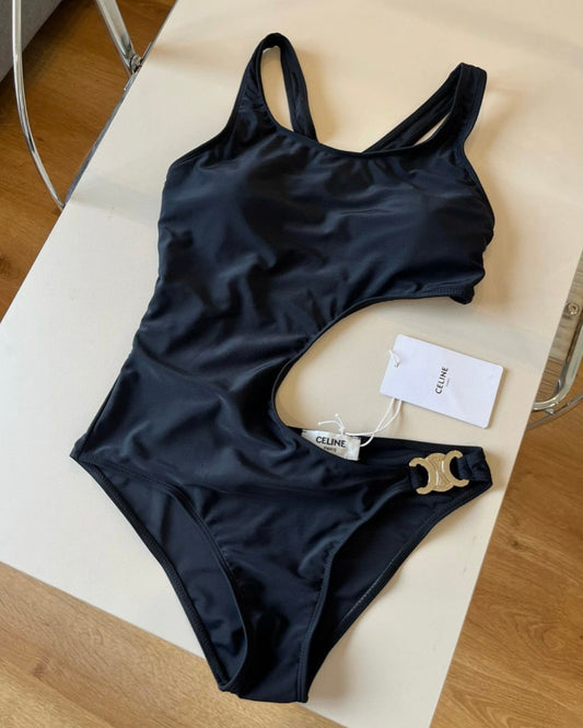 Black cut out swimsuit