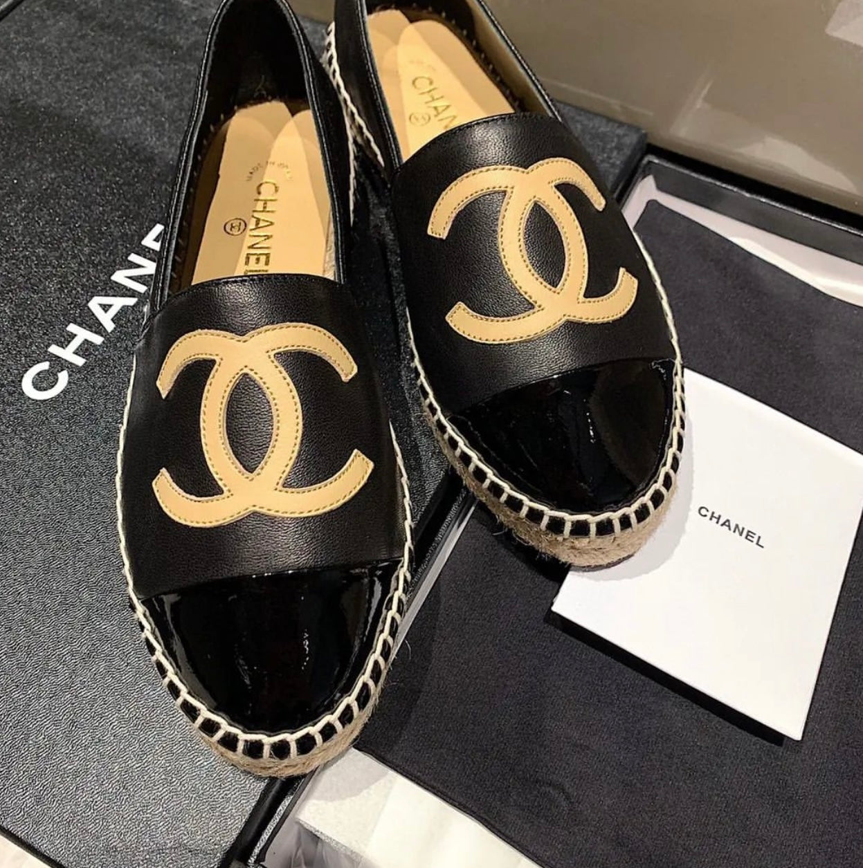 CC Leather Espadrilles