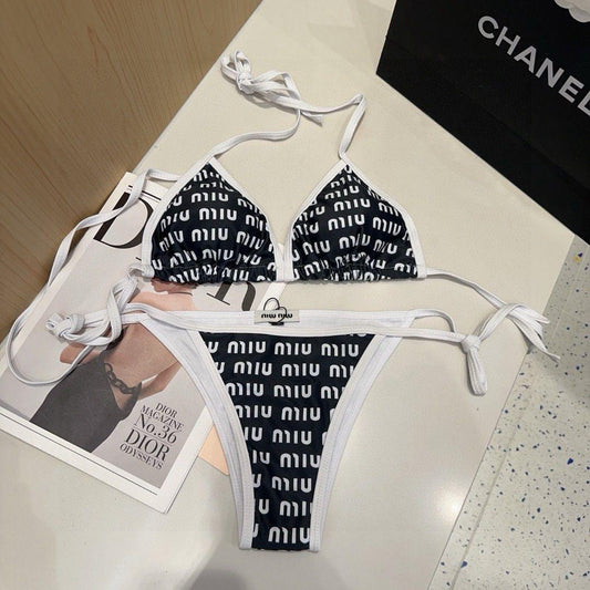 Black and white bikini
