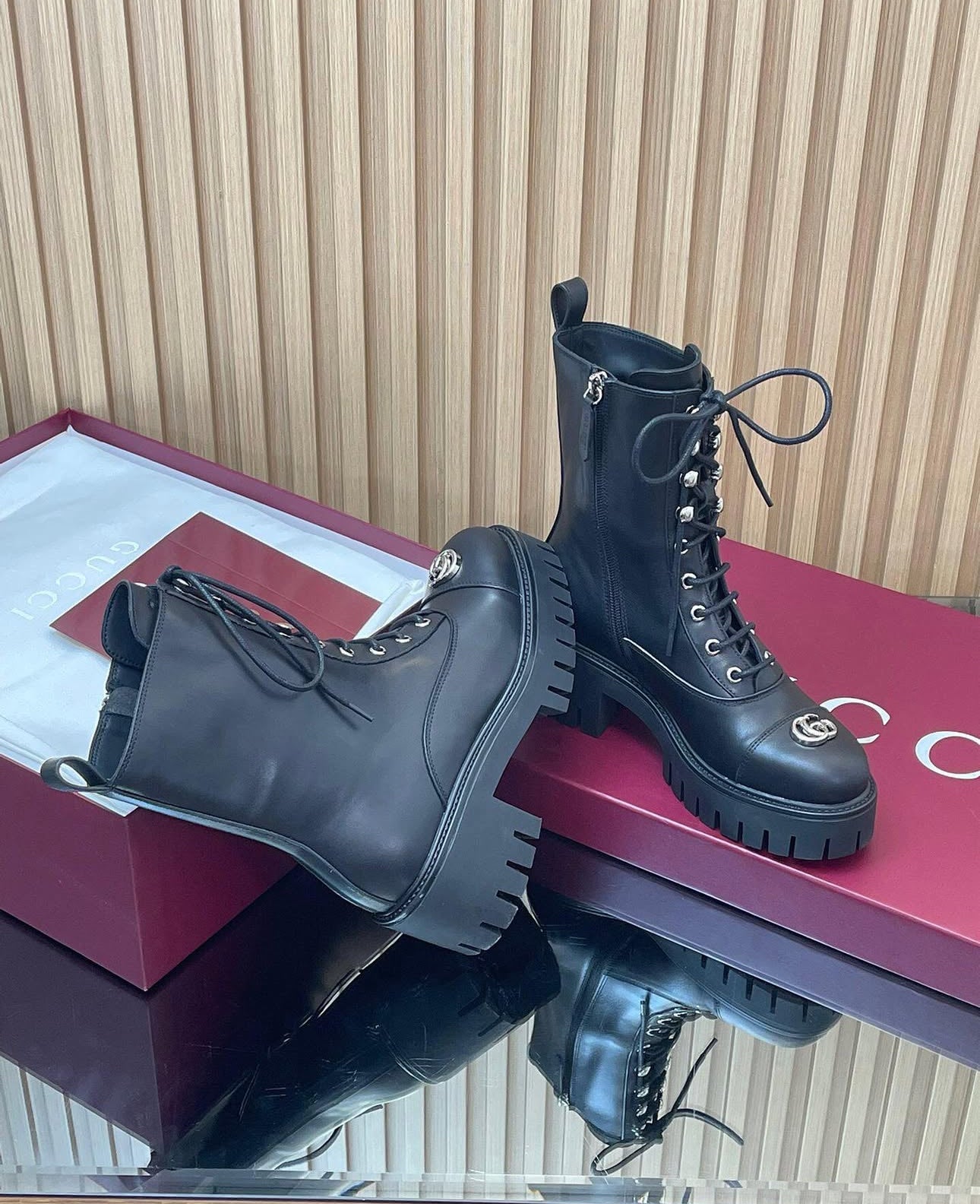 GG Leather Boots