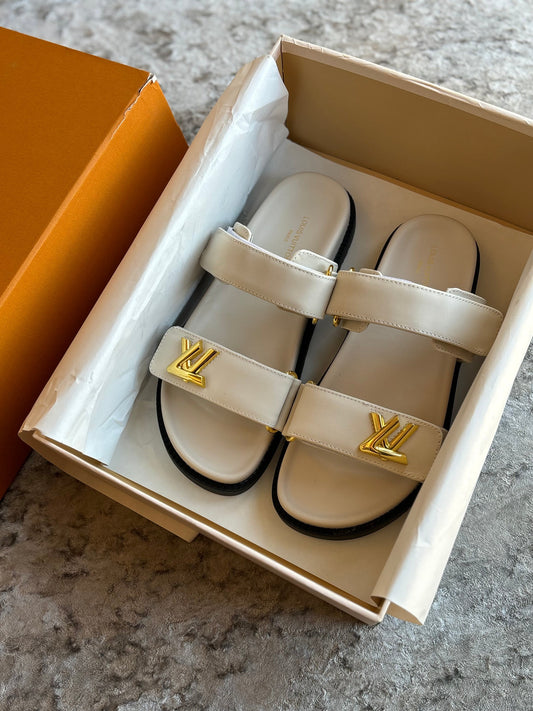 Cream Sandals
