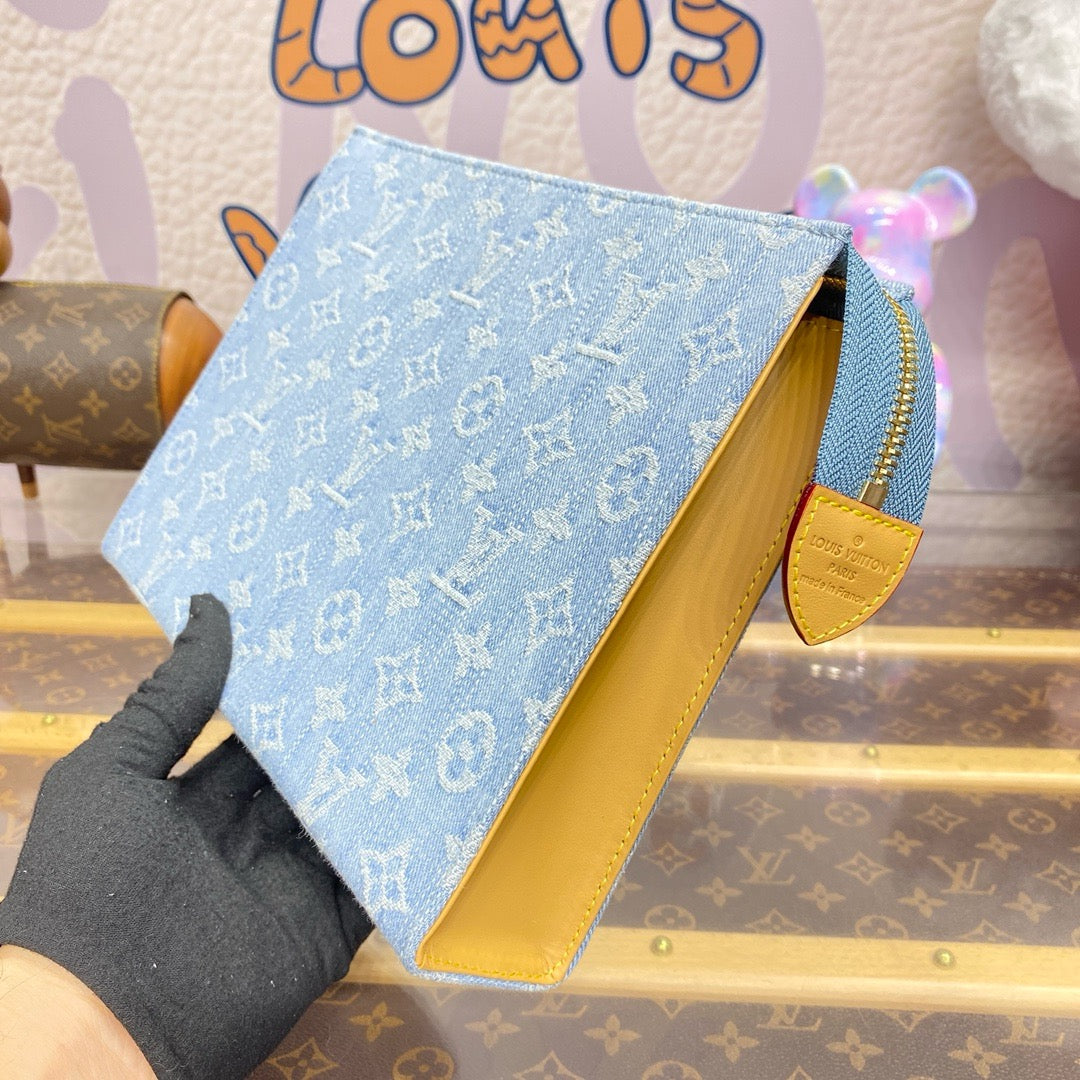 Denim Toiletry Pouch 26