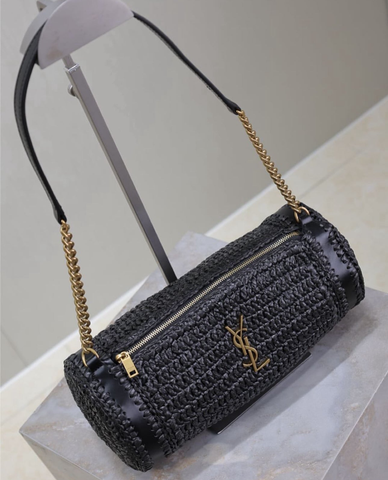 Cassandre Raffia Tube Bag