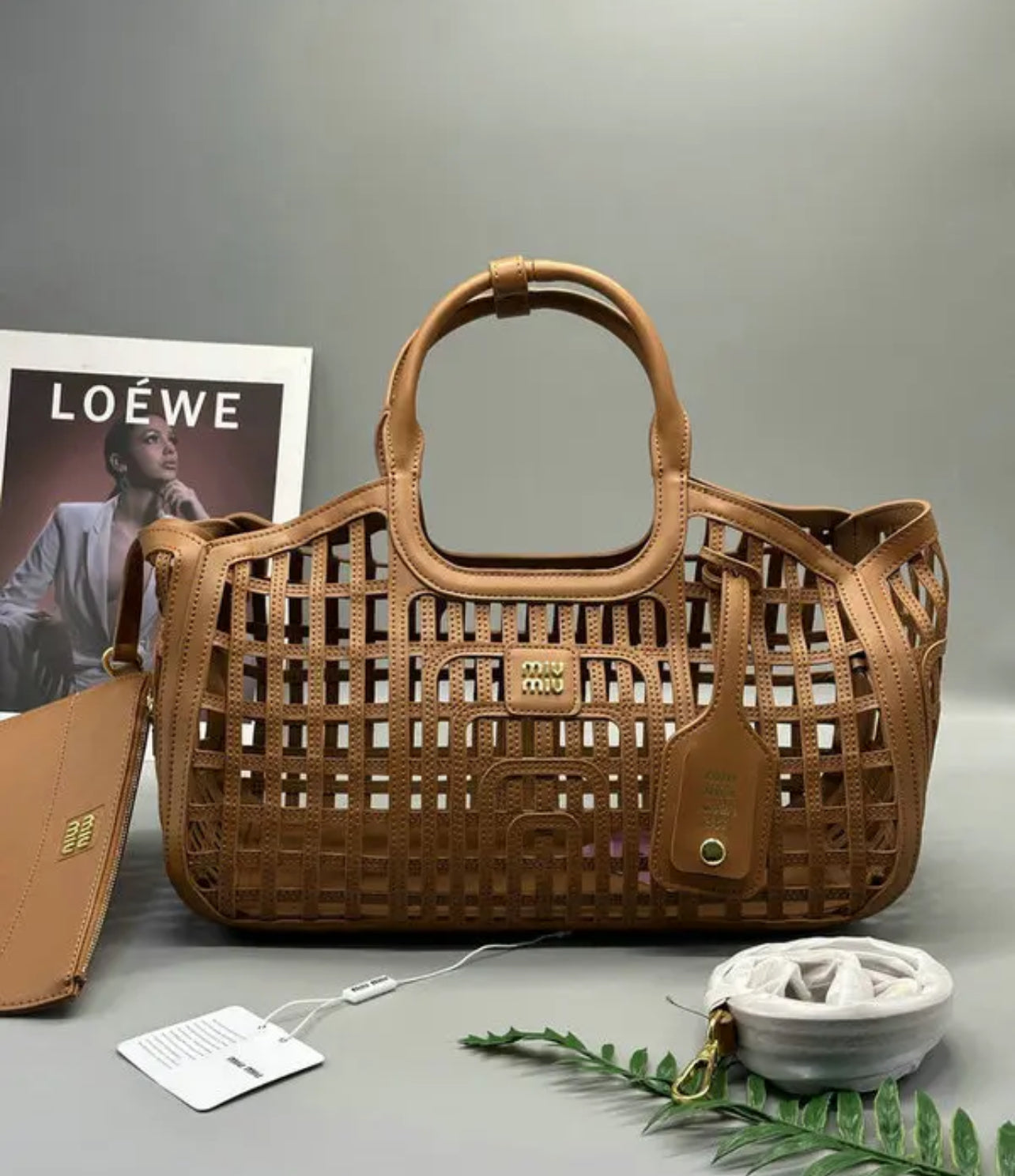 Leather Basket