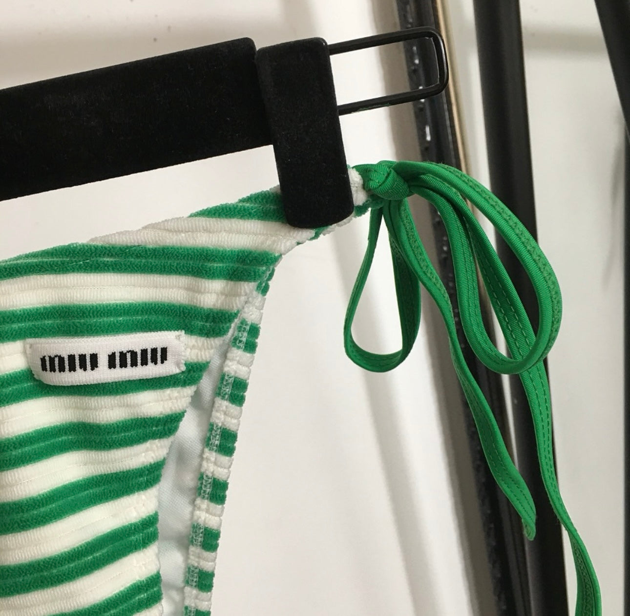 Green & white bikini