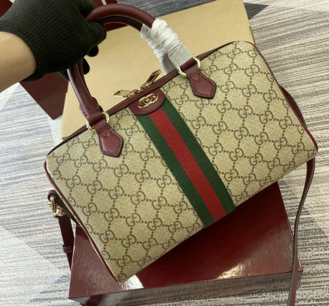 Ophidia Top Handle Bag