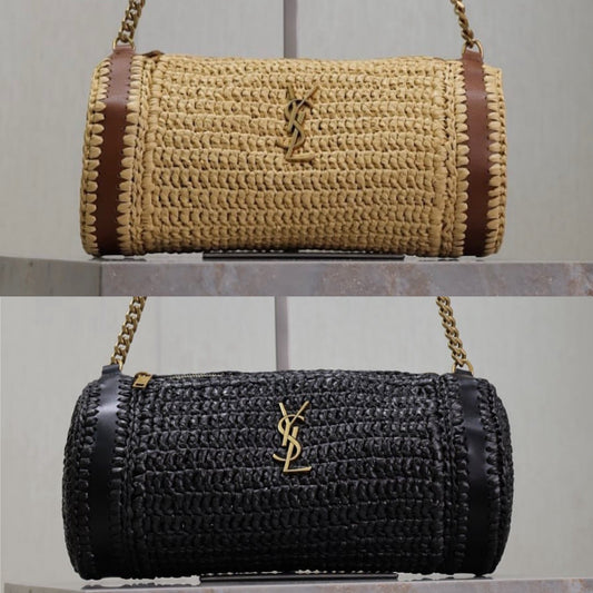 Cassandre Raffia Tube Bag