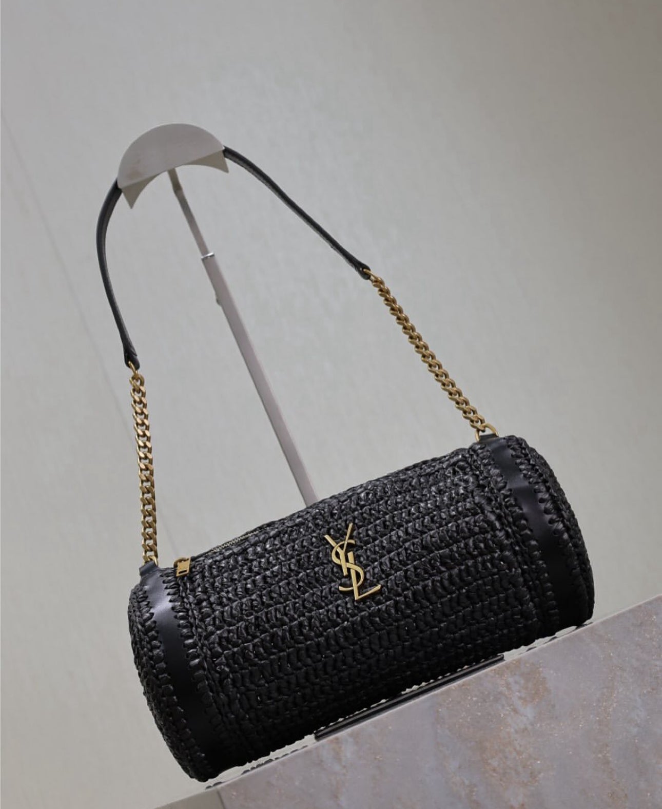 Cassandre Raffia Tube Bag