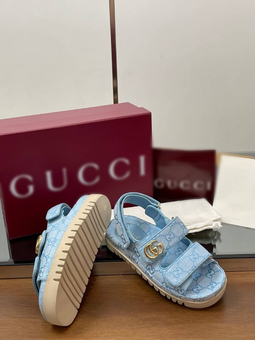 Baby blue sandals