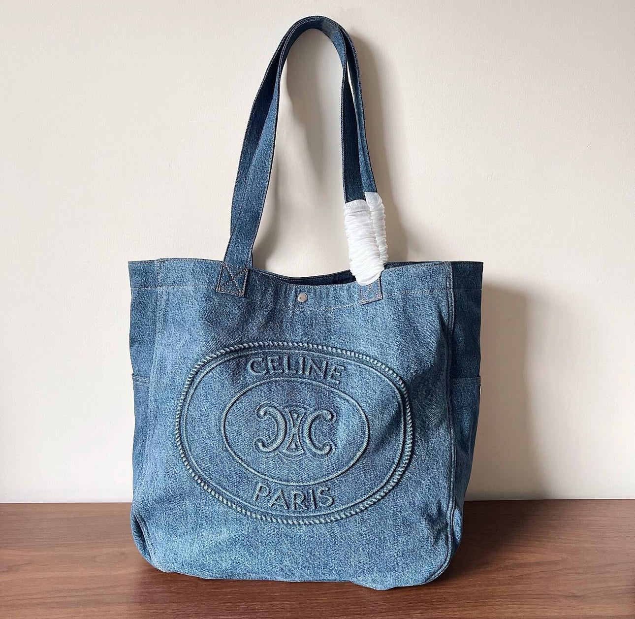 Large Denim Cabas Shopper