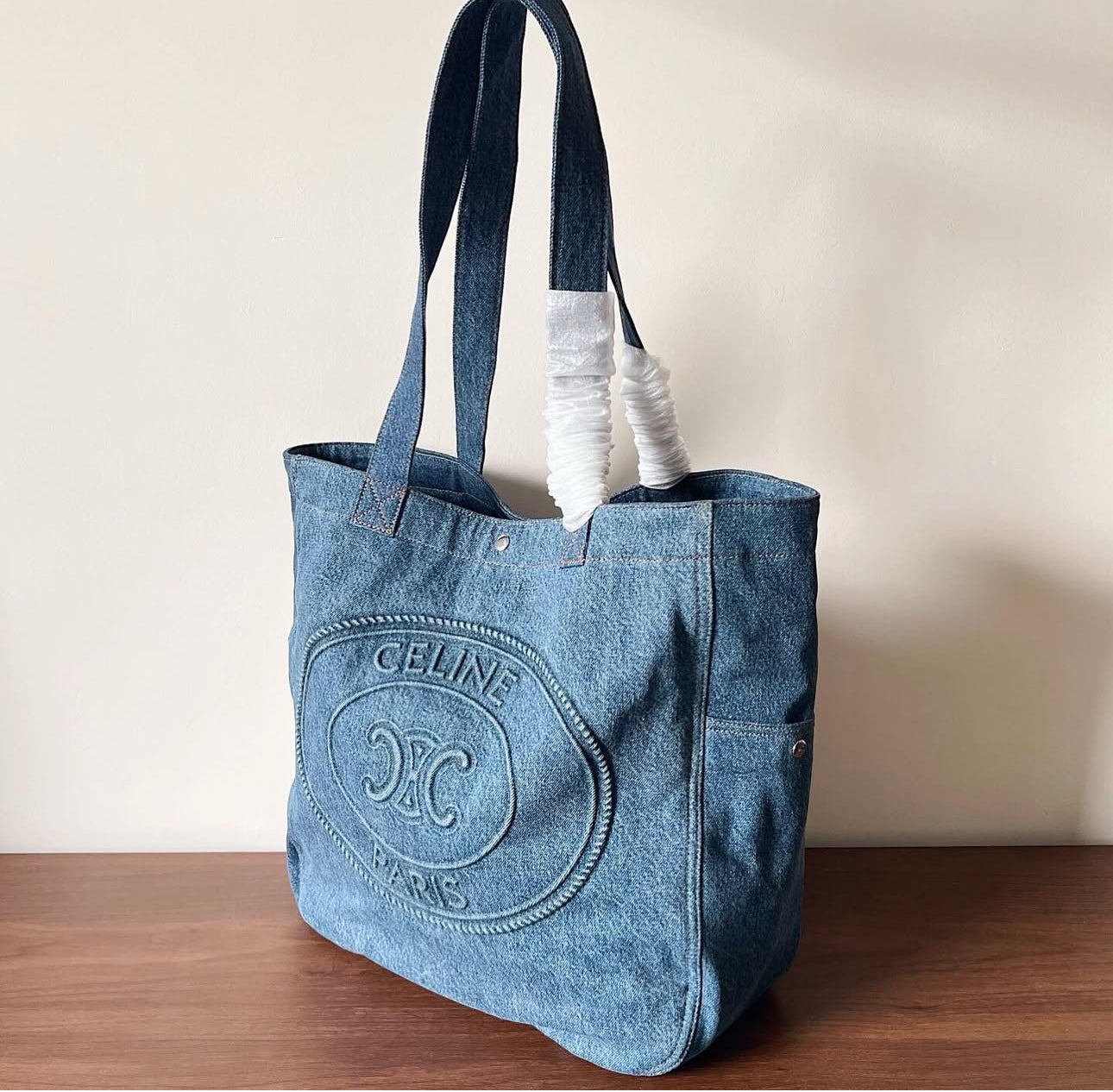 Large Denim Cabas Shopper