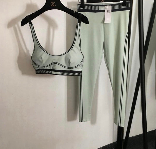Sage green gym set
