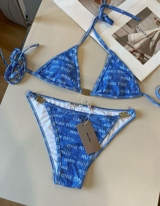 Blue bikini