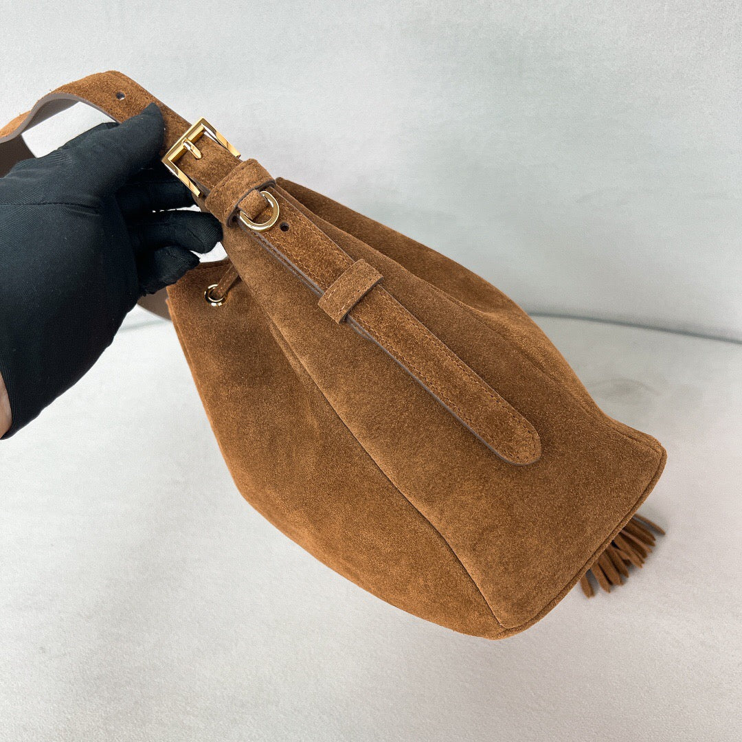 Suede Bucket Bag