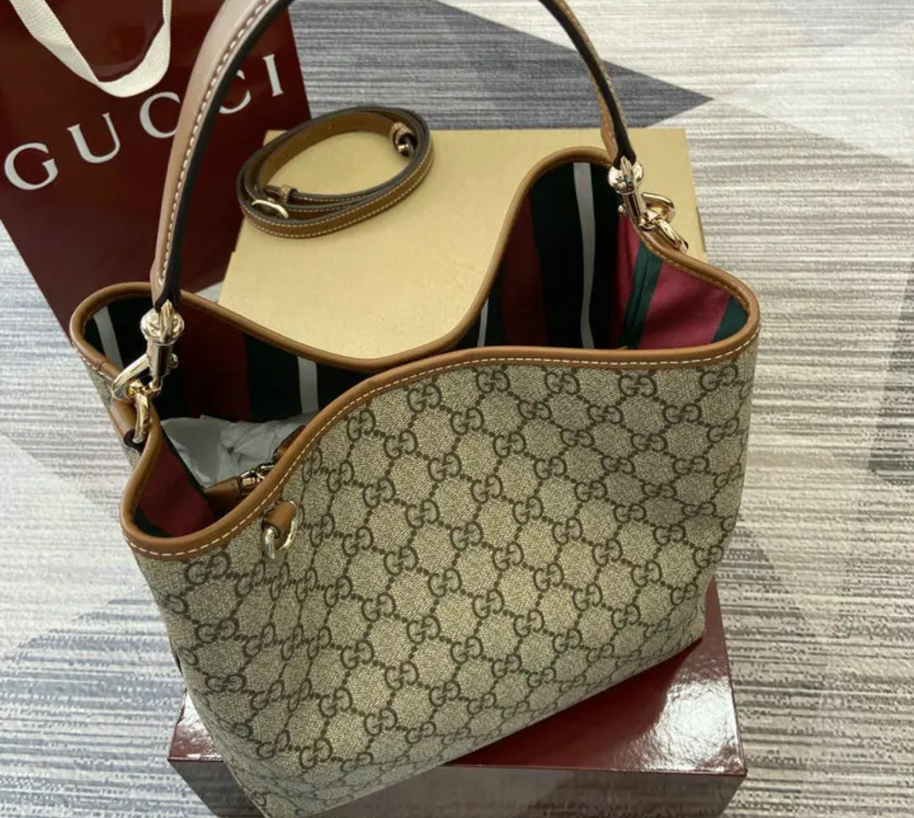 Emblem Bucket Bag