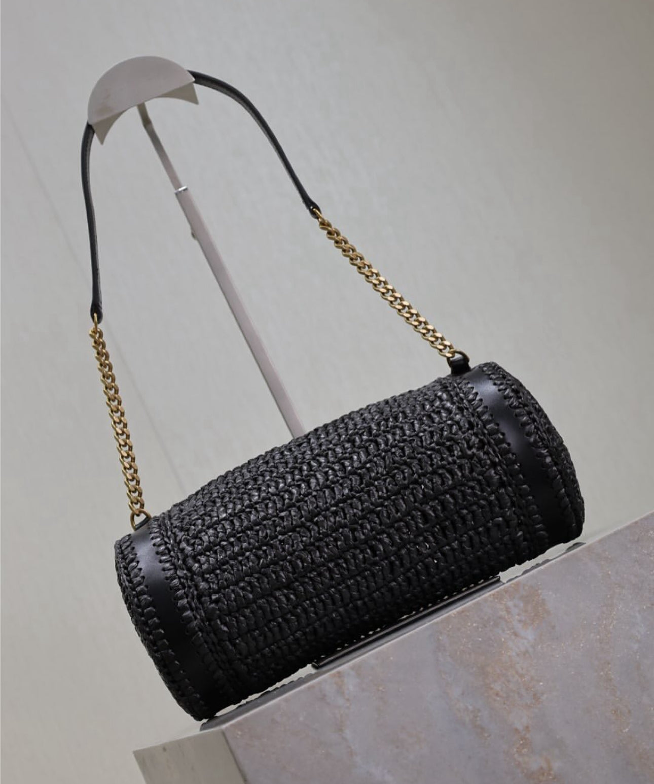 Cassandre Raffia Tube Bag