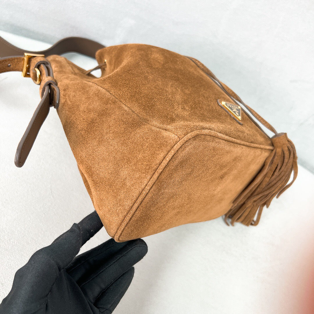 Suede Bucket Bag