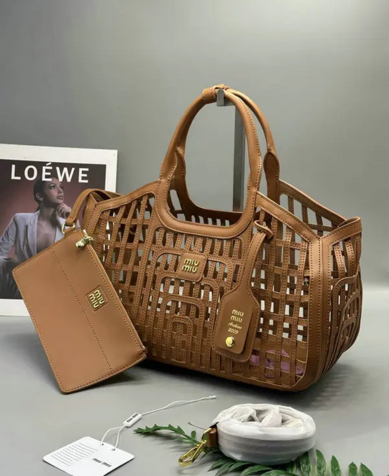 Leather Basket