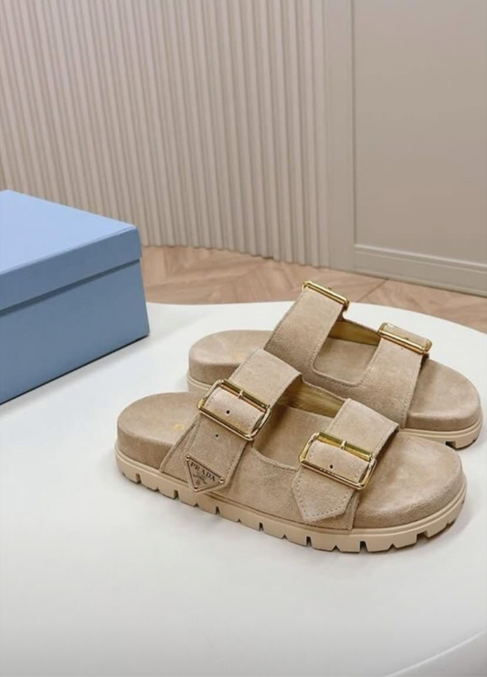 Cream P Sandals
