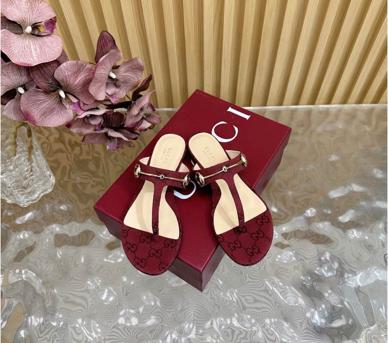 Horsebit Thong Sandals