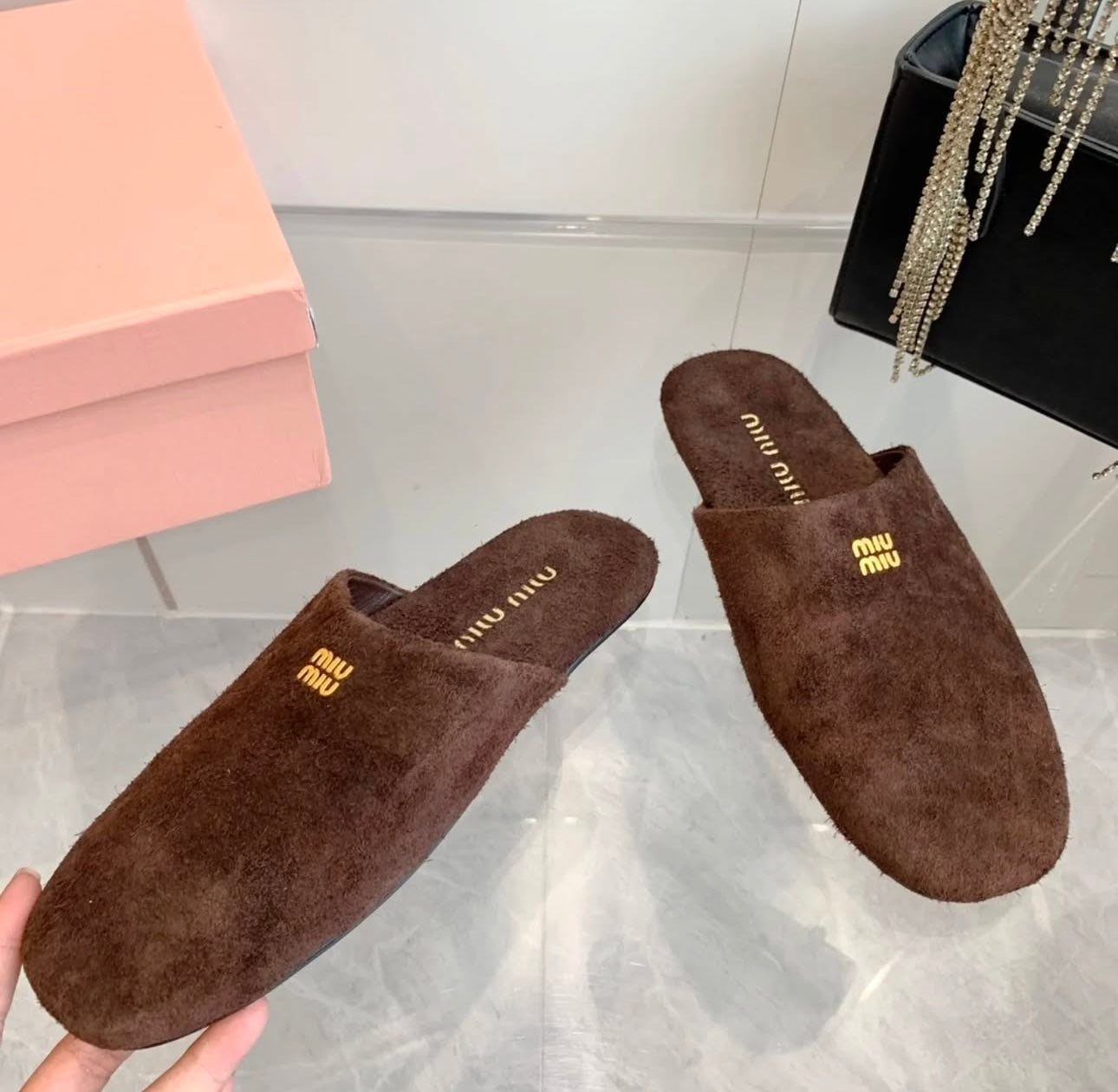 Suede Slippers