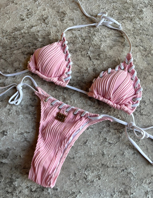 Baby Pink & white bikini