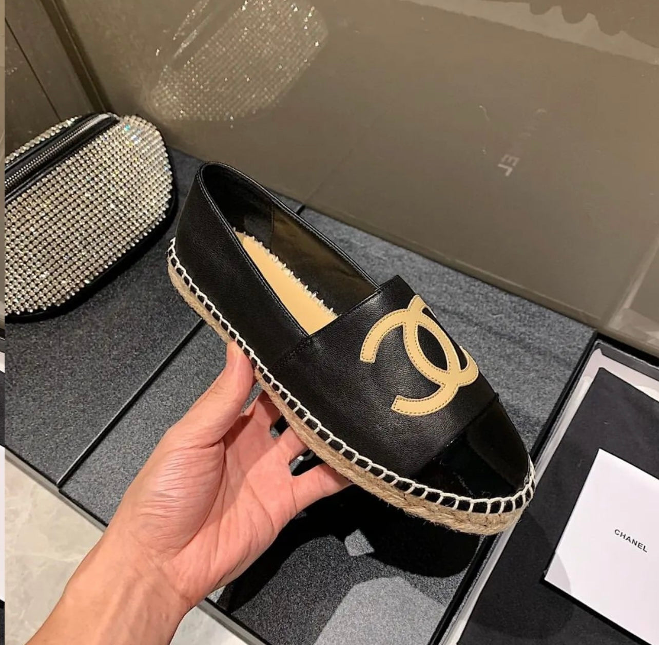 CC Leather Espadrilles