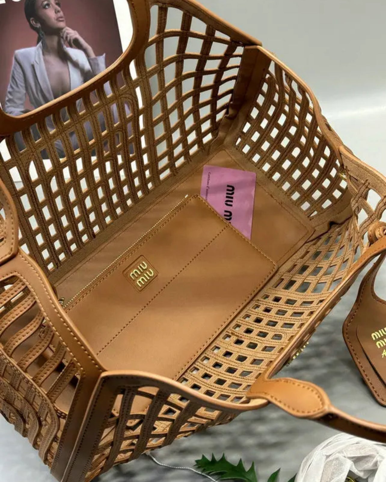 Leather Basket