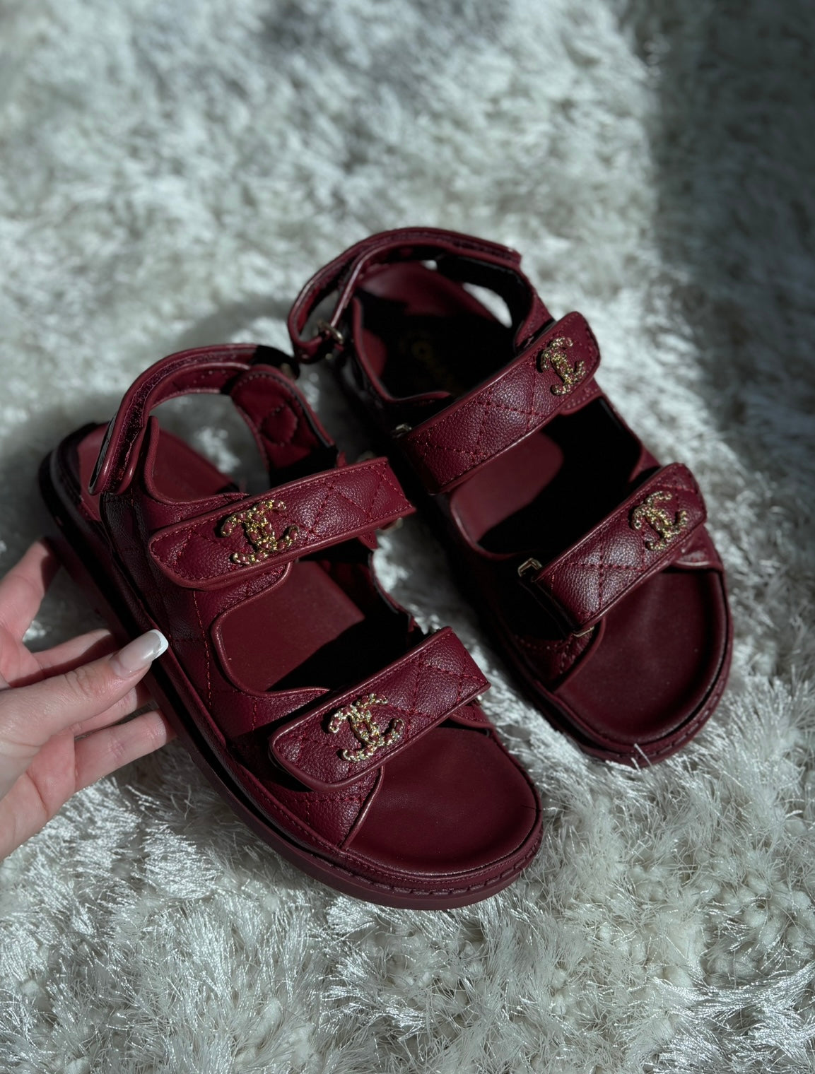 Burgandy sandals