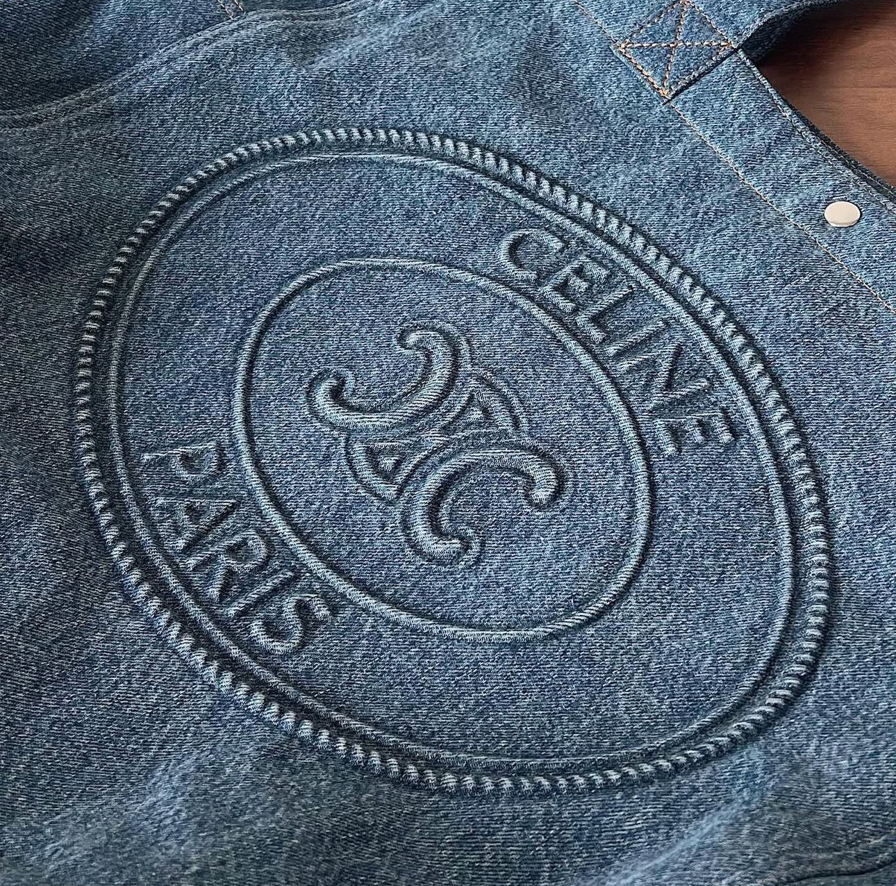 Large Denim Cabas Shopper