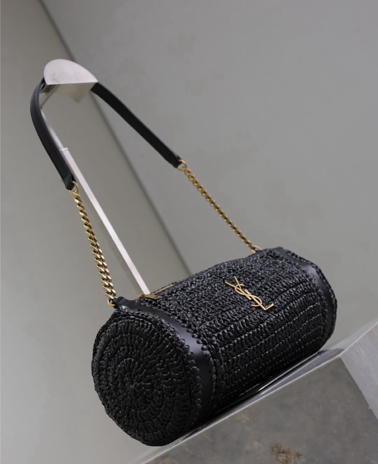 Cassandre Raffia Tube Bag