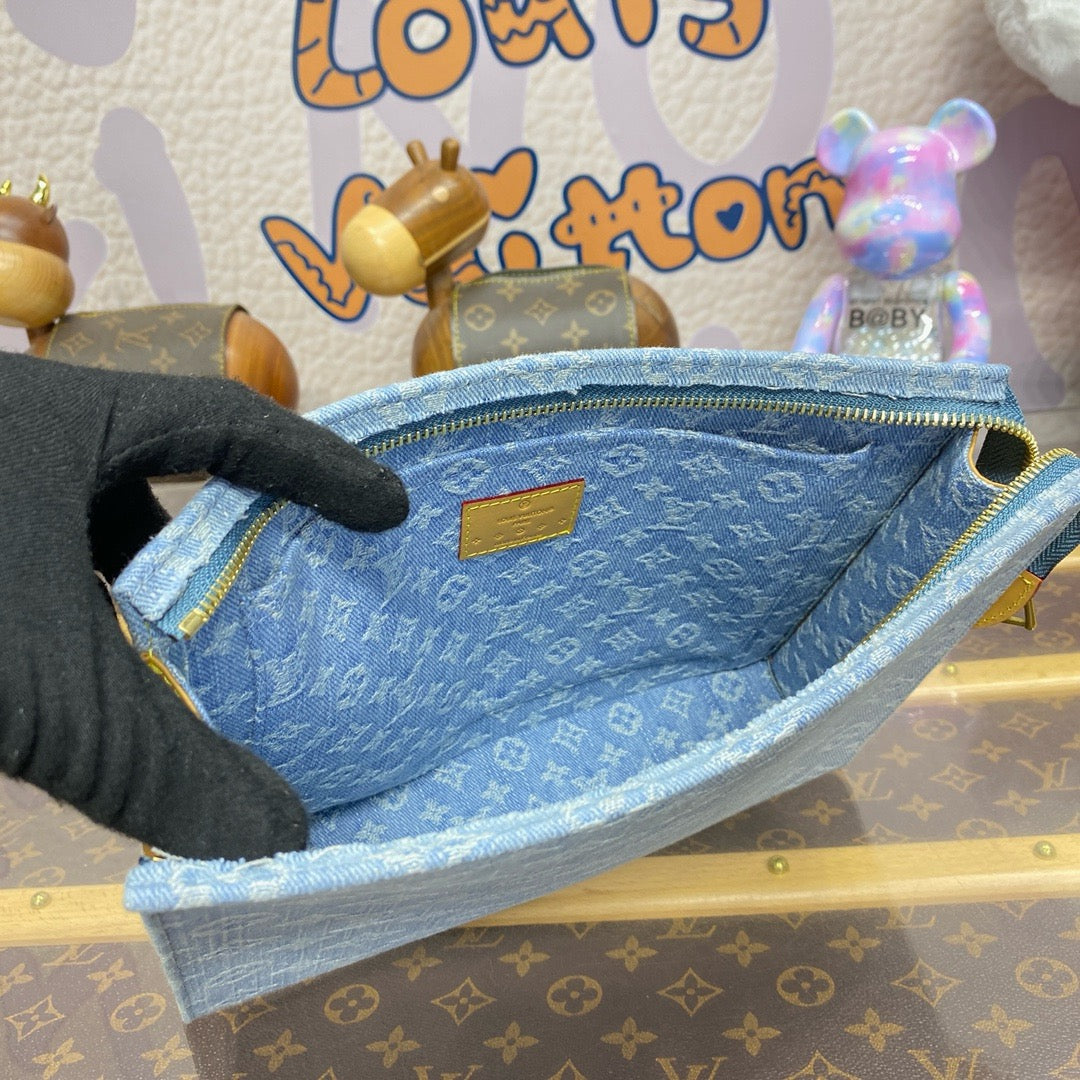 Denim Toiletry Pouch 26
