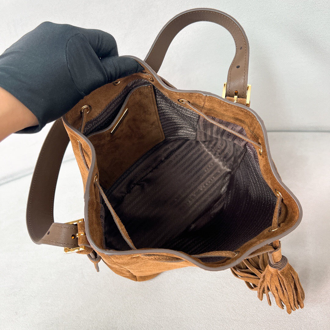 Suede Bucket Bag