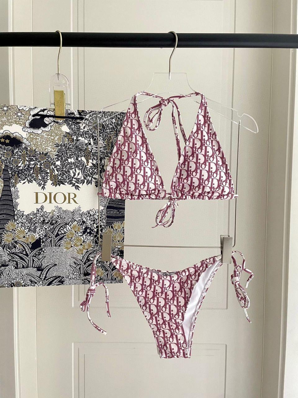 Pink & white bikini
