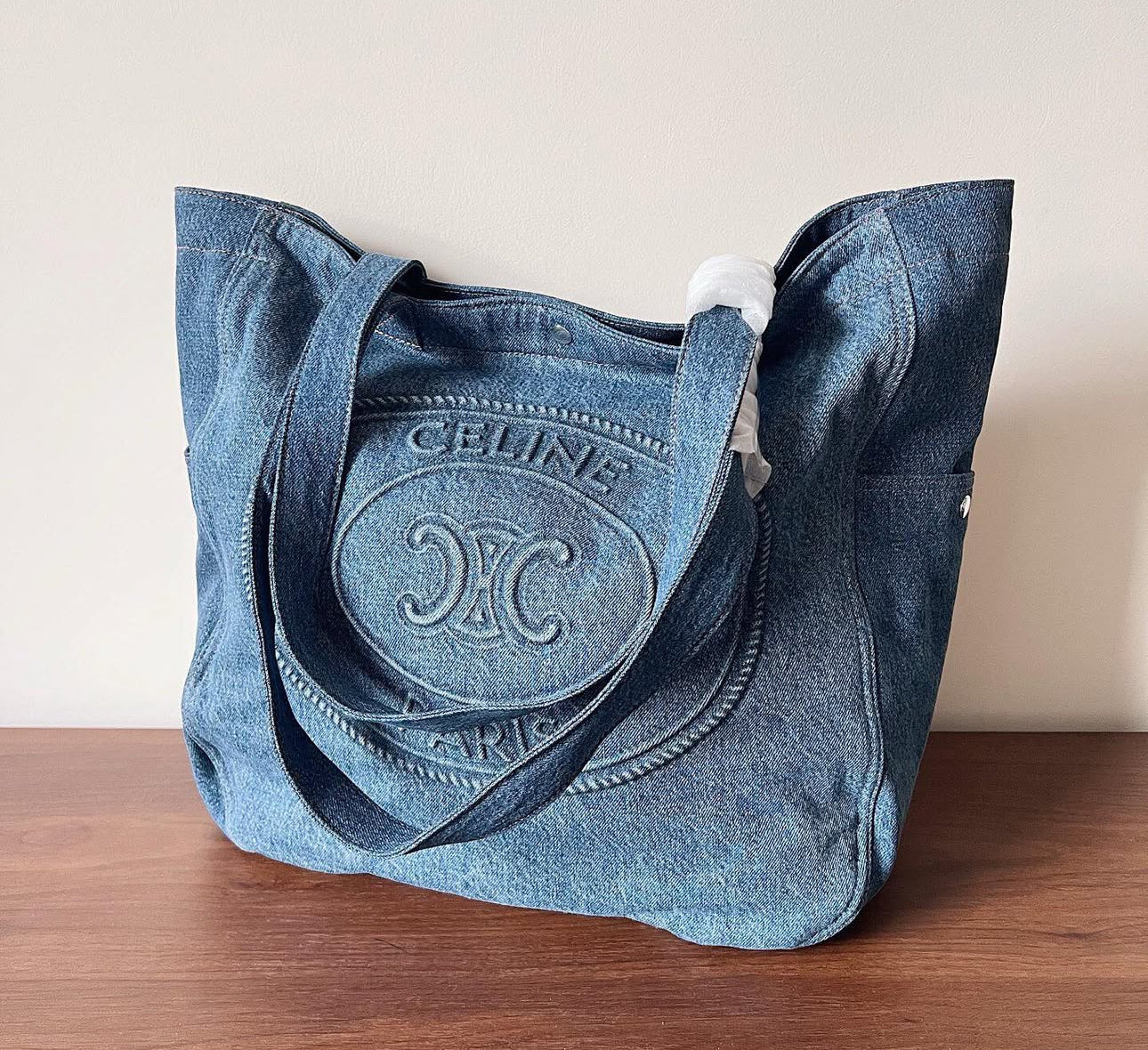 Large Denim Cabas Shopper