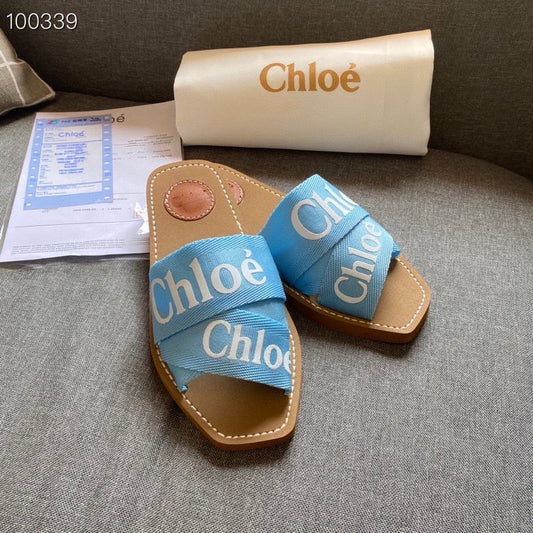 Baby blue sandals