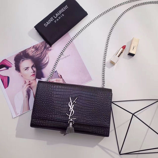 Kate Medium Embossed Tassel Bag