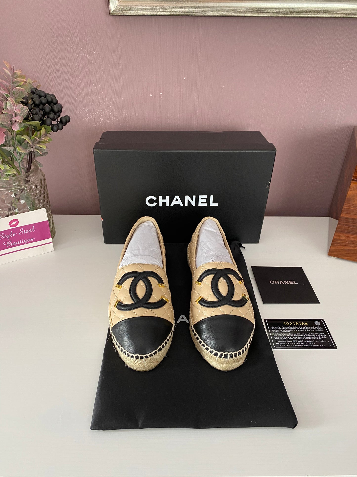 Leather Quilted Espadrilles