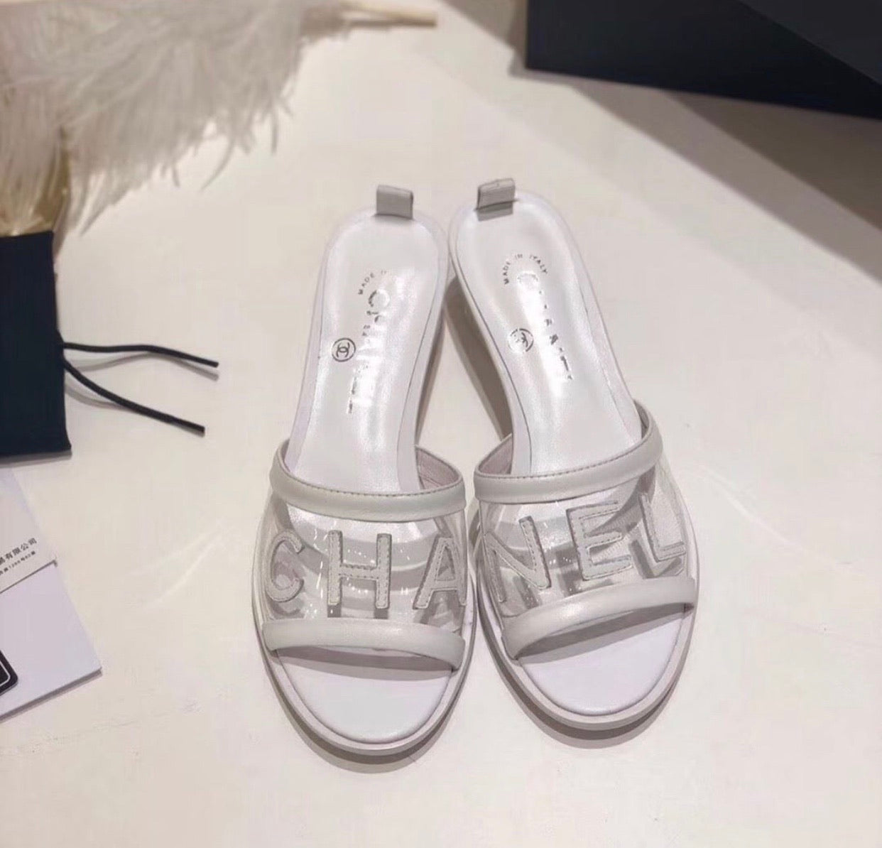 Lambskin PVC Mules