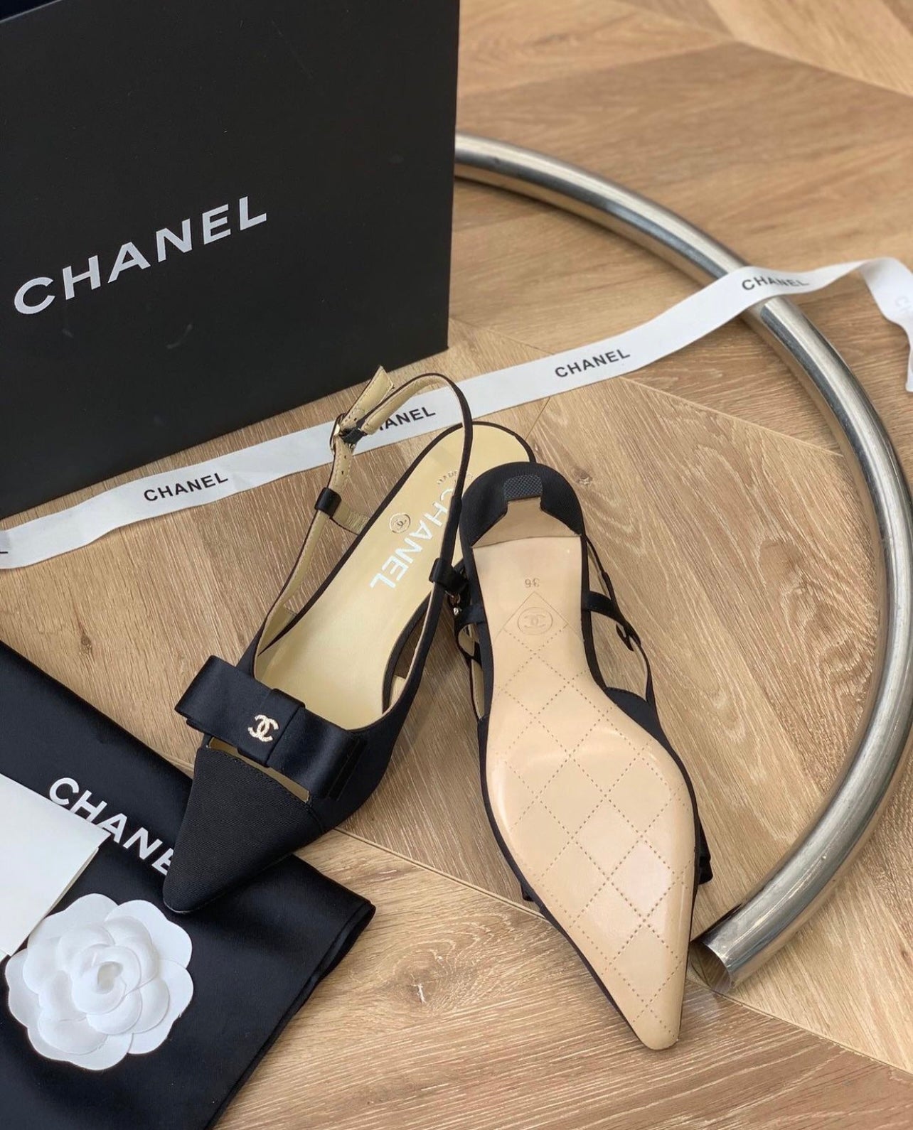 CC Bow Slingbacks