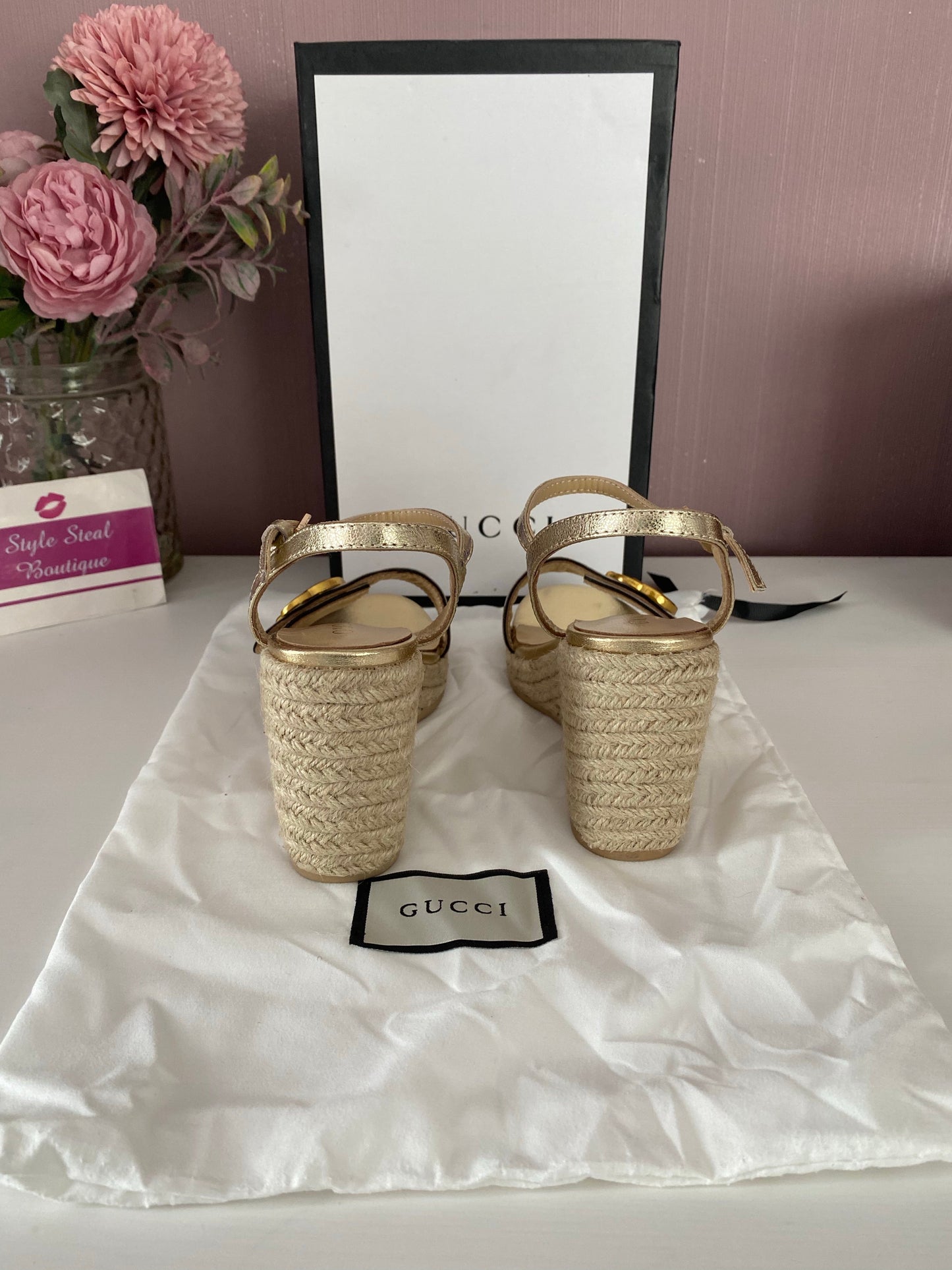 Leather Espadrille Wedges